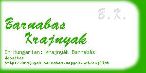 barnabas krajnyak business card