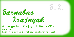 barnabas krajnyak business card